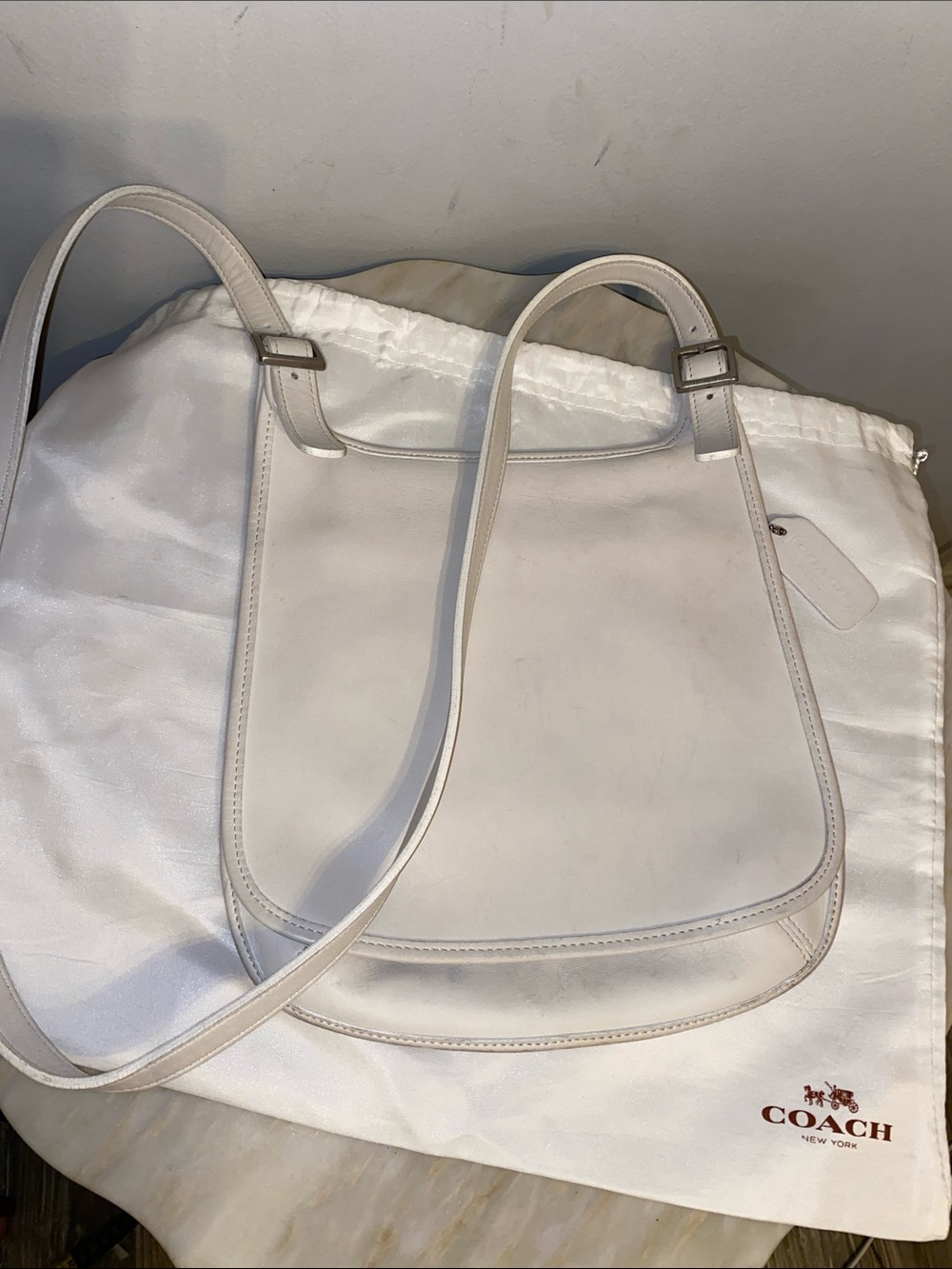 🖤Vintage Coach Leather Flap Crossbody Bag✨